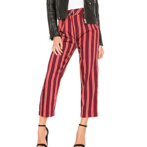 Pant Capri Straight Multicolor Striped Women Sz 4